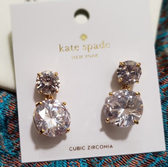 LAST DAY! NWT! KATE SPADE DOUBLE DROP EARRINGS - Picture 4 of 4
